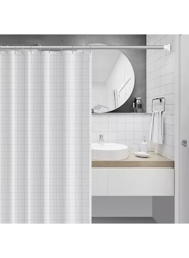 Shower Curtain Rail Curtain Rod Short Extendable Stainless Steel Tension Rod With No Drilling Modern Telescopic Shower Curtain Pole - Image 4
